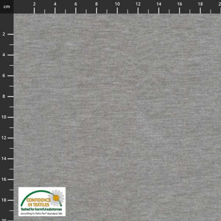 Stof - Avalana Sweatshirt Fabric - Grey Melange 21-300