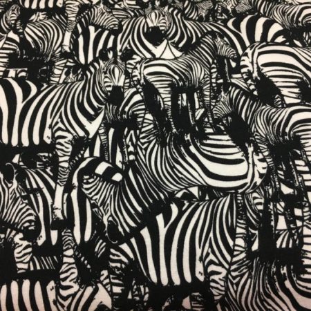 Stof - Avalana Jersey - Zebra Print - 17-328
