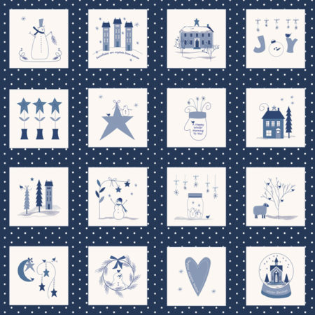 Moda - Bunny Hill - Crystal Lane - Navy Blue Panel