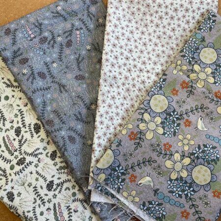 Lynette Anderson - Botanicals - 4 Fat Quarter Bundle - Blue