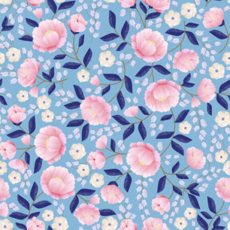 Quilting Treasures - Morgan - Blue Floral