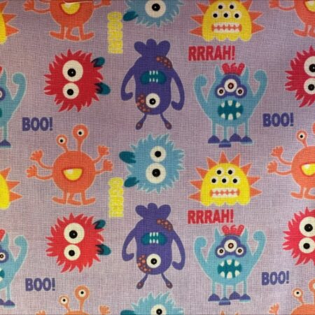Fabric Freedom - Monsters On Purple