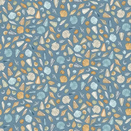 Makower Fabrics - High Tide - Beachcomber Mid Blue