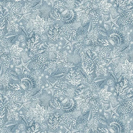 Makower Fabrics - High Tide - Reef Mid Blue