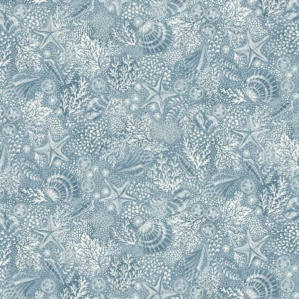 Makower Fabrics - High Tide - Reef Mid Blue