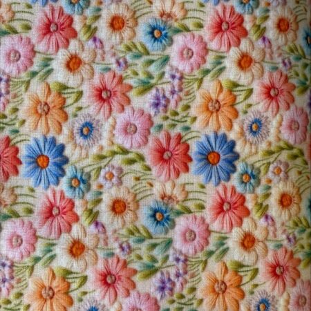 Beige Multi Floral Digital