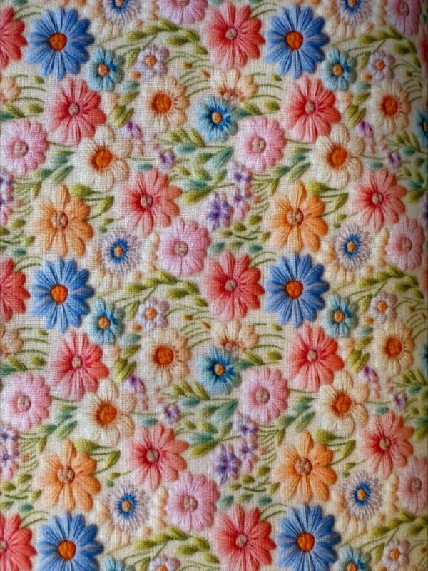 Beige Multi Floral Digital