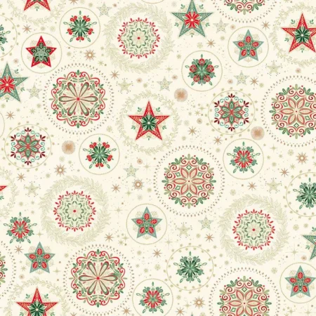 Makower - Good Tidings - Cream 103