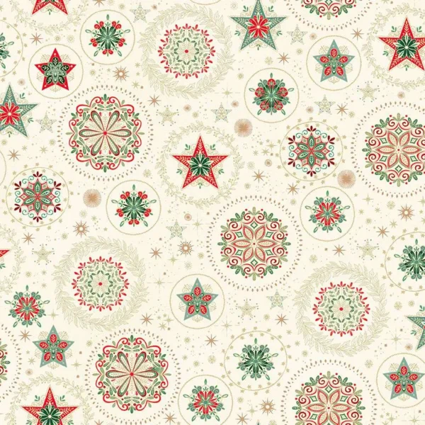Makower - Good Tidings - Cream 103