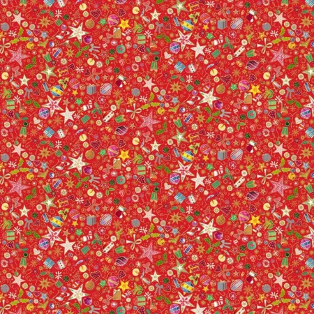 Makower - Jolly St Nick Merry Magic - 122 Red