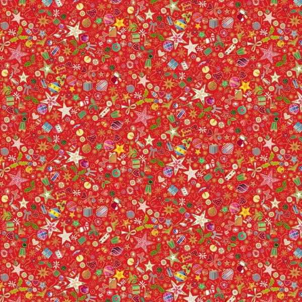 Makower - Jolly St Nick Merry Magic - 122 Red