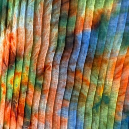 Multicoloured Crinkle Poly Cotton
