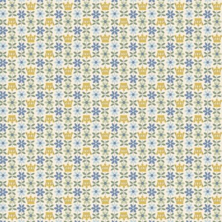 Liberty Fabrics - Palace Gardens - Royal Posies Blue/Mustard (7488A )