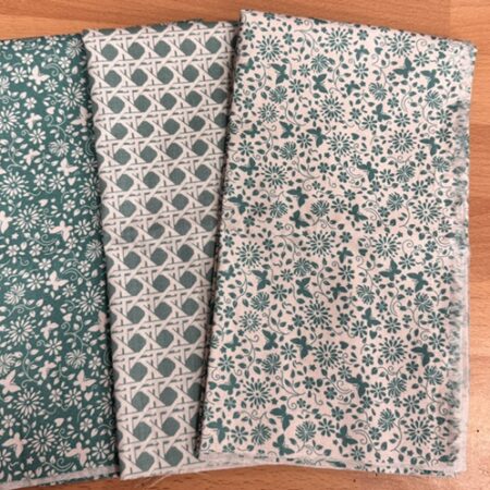 Fabric Freedom - Greens - 3  Fat Quarters