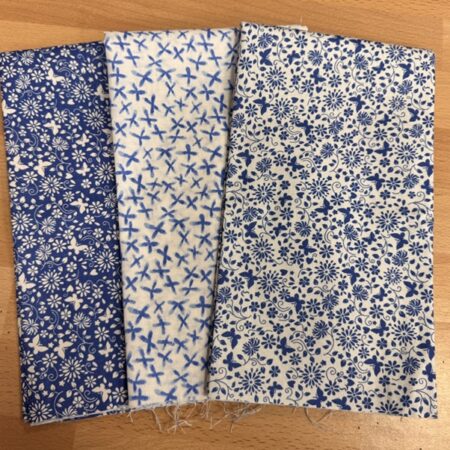 Fabric Freedom -  Blues - 3  Fat Quarters