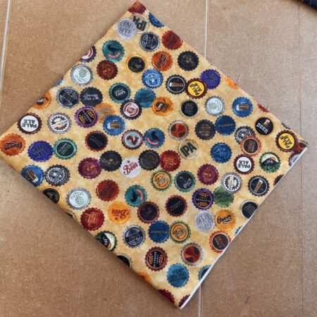 Bottle Tops -  Light Background- One Fat Quarter