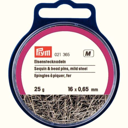 Prym Sequin & Bead Pins - colour silver